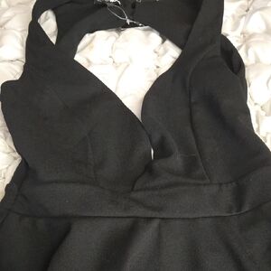 SHEIN Black Backless Dress